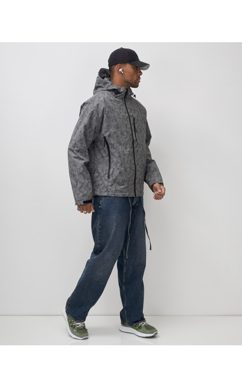 Мужская спортивная куртка для весны и осени, серый, для активного отдыха в Тюмени