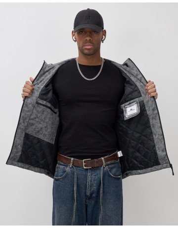 Мужская спортивная куртка для весны и осени, серый, для активного отдыха в Тюмени