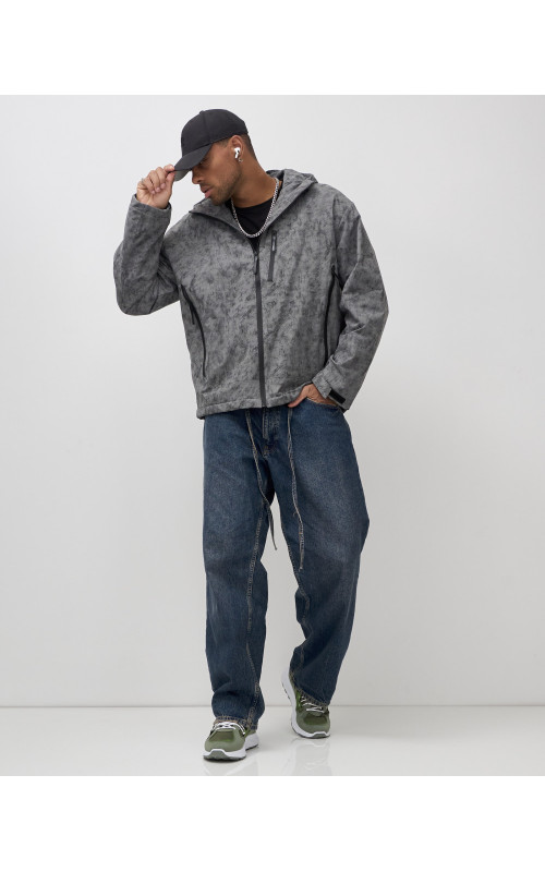 Мужская спортивная куртка для весны и осени, серый, для активного отдыха в Тюмени