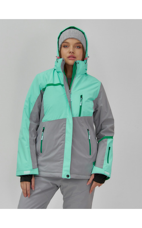 Женская горнолыжная куртка с ярким принтом