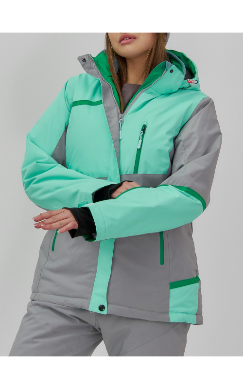 Женская горнолыжная куртка с ярким принтом