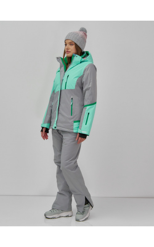 Женская горнолыжная куртка с ярким принтом