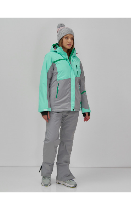 Женская горнолыжная куртка с ярким принтом