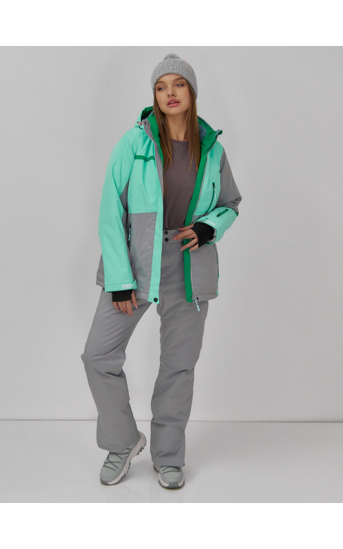 Женская горнолыжная куртка с ярким принтом