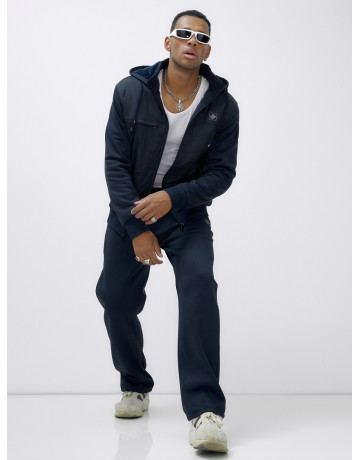 Зимний мужской спортивный костюм с начёсом, тёмно-синий, для активного отдыха. в Тюмени