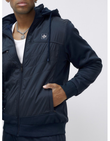 Зимний мужской спортивный костюм с начёсом, тёмно-синий, для активного отдыха. в Тюмени