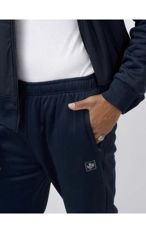 Зимний мужской спортивный костюм с начёсом, тёмно-синий, для активного отдыха. в Тюмени