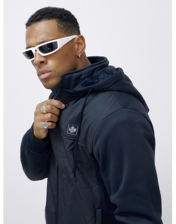 Зимний мужской спортивный костюм с начёсом, тёмно-синий, для активного отдыха. в Тюмени