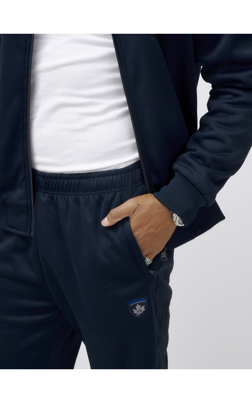 Мужской зимний спортивный костюм с начёсом, тёмно-синий, для спорта. в Тюмени