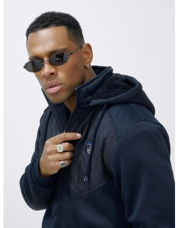 Мужской зимний спортивный костюм с начёсом, тёмно-синий, для спорта. в Тюмени