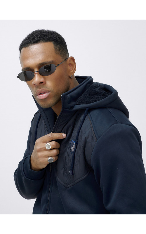 Мужской зимний спортивный костюм с начёсом, тёмно-синий, для спорта. в Тюмени