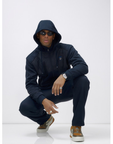 Мужской зимний спортивный костюм с начёсом, тёмно-синий, для спорта. в Тюмени