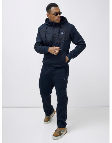 Мужской зимний спортивный костюм с начёсом, тёмно-синий, для спорта. в Тюмени