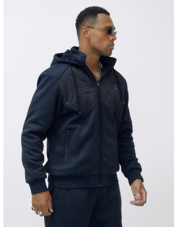 Мужской зимний спортивный костюм с начёсом, тёмно-синий, для спорта. в Тюмени