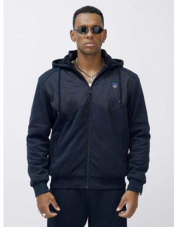 Мужской зимний спортивный костюм с начёсом, тёмно-синий, для спорта. в Тюмени