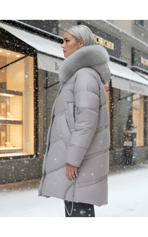 Длинный пуховик премиум-класса, защита от влаги и холода