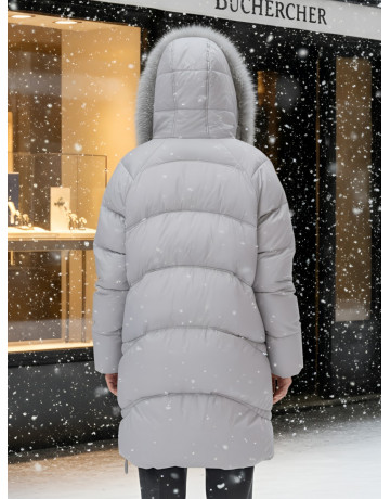 Длинный пуховик премиум-класса, защита от влаги и холода