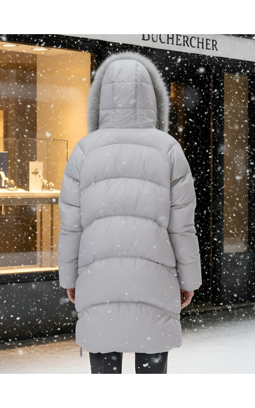 Длинный пуховик премиум-класса, защита от влаги и холода