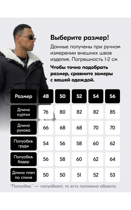 Мужская зимняя удлиненная парка с мехом, чёрная, для активного отдыха в Тюмени