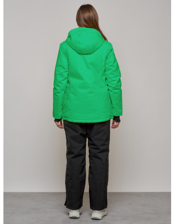 Женская горнолыжная куртка, зелёная сезон зима