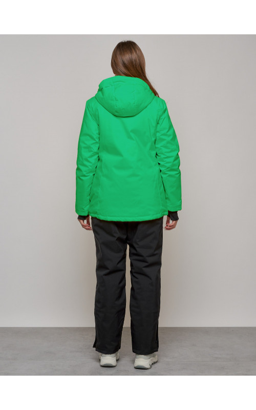 Женская горнолыжная куртка, зелёная сезон зима