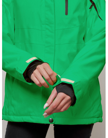 Женская горнолыжная куртка, зелёная сезон зима