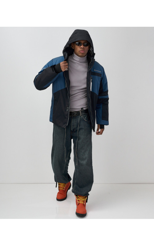 Мужская горнолыжная куртка, тёмно-синий, для зимних видов спорта в Тюмени