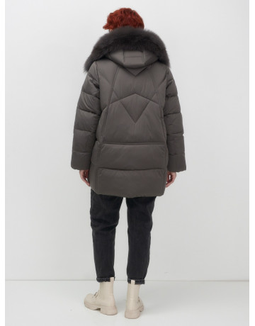 Пуховик для женщин с мехом песца