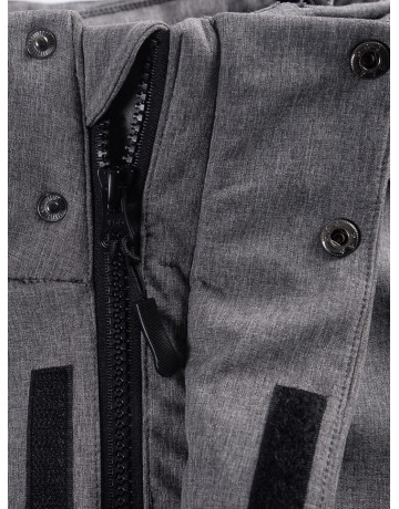 Мужская спортивная парка с капюшоном серого цвета, для активного отдыха в Тюмени