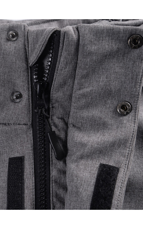 Мужская спортивная парка с капюшоном серого цвета, для активного отдыха в Тюмени