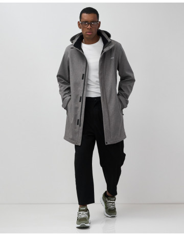 Мужская спортивная парка с капюшоном серого цвета, для активного отдыха в Тюмени