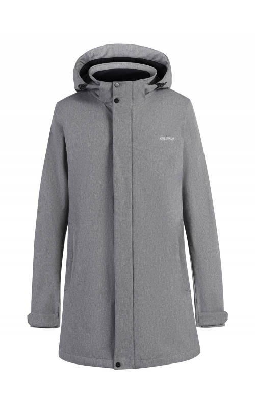 Мужская спортивная парка с капюшоном серого цвета, для активного отдыха в Тюмени