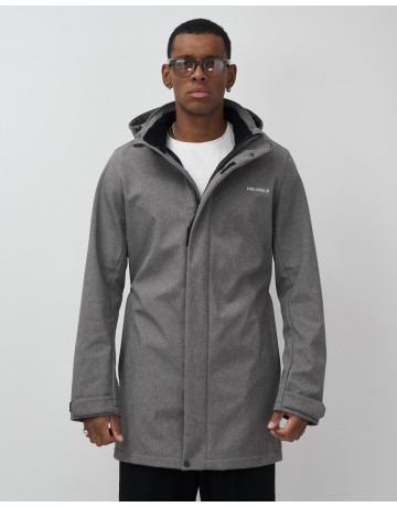 Мужская спортивная парка с капюшоном серого цвета, для активного отдыха в Тюмени