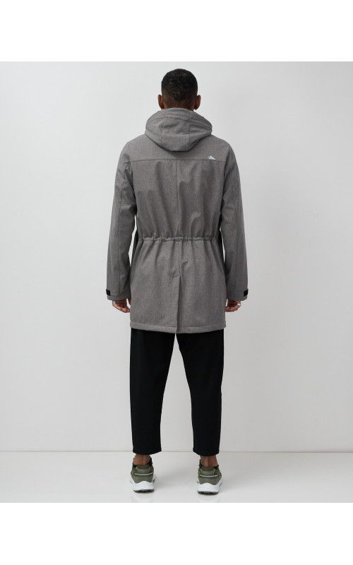 Мужская спортивная парка с капюшоном серого цвета, для активного отдыха в Тюмени