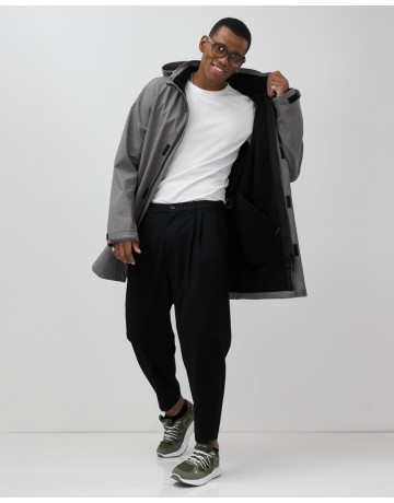 Мужская спортивная парка с капюшоном серого цвета, для активного отдыха в Тюмени