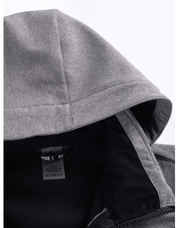 Мужская спортивная парка с капюшоном серого цвета, для активного отдыха в Тюмени