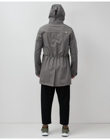 Мужская спортивная парка с капюшоном серого цвета, для активного отдыха в Тюмени