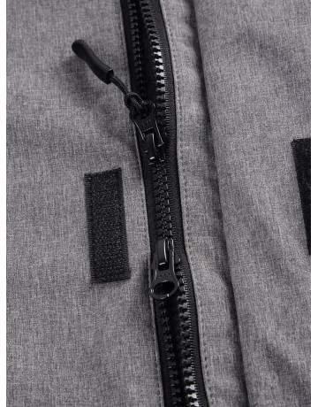 Мужская спортивная парка с капюшоном серого цвета, для активного отдыха в Тюмени