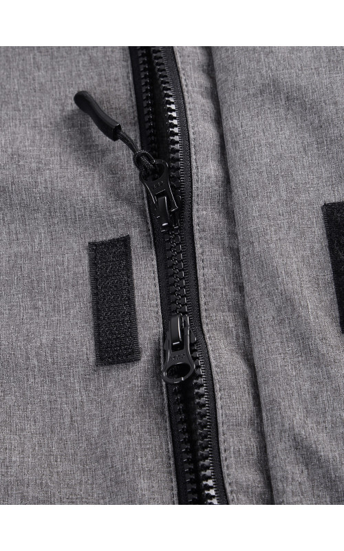 Мужская спортивная парка с капюшоном серого цвета, для активного отдыха в Тюмени