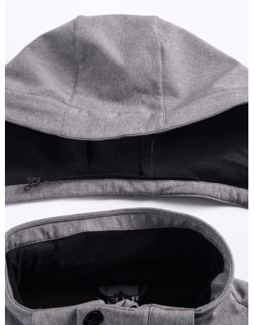 Мужская спортивная парка с капюшоном серого цвета, для активного отдыха в Тюмени