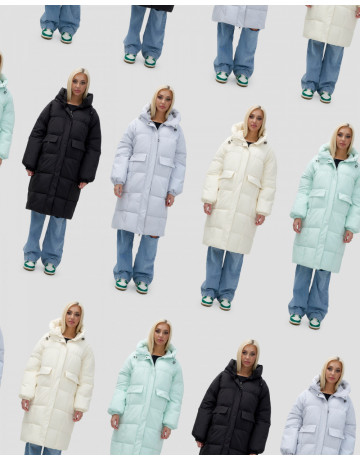 Женская куртка летучая мышь с капюшоном для холодной погоды