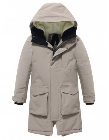 Зимняя парка для мальчика-подростка, свободный крой.