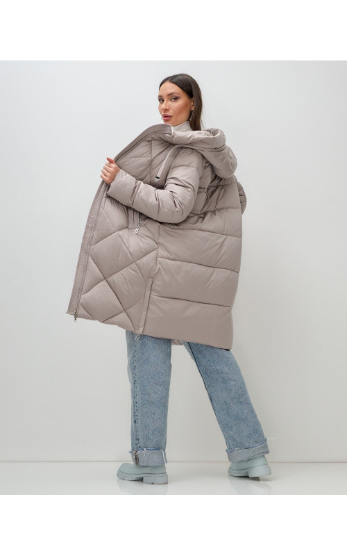 Длинный зимний пуховик для женщин