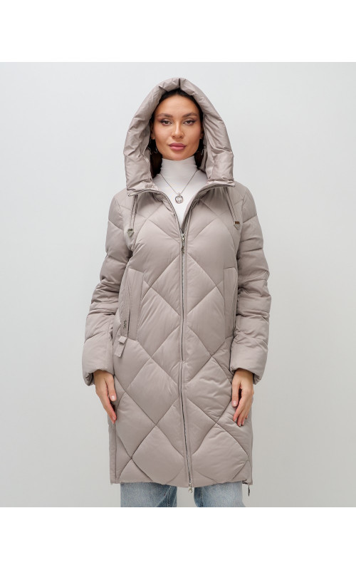 Длинный зимний пуховик для женщин