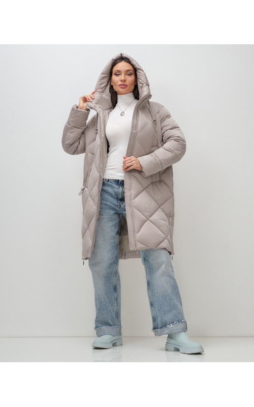 Длинный зимний пуховик для женщин