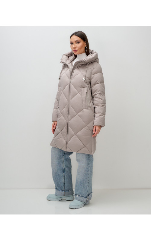 Длинный зимний пуховик для женщин