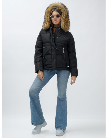 Женская короткая куртка премиум-класса с мехом.