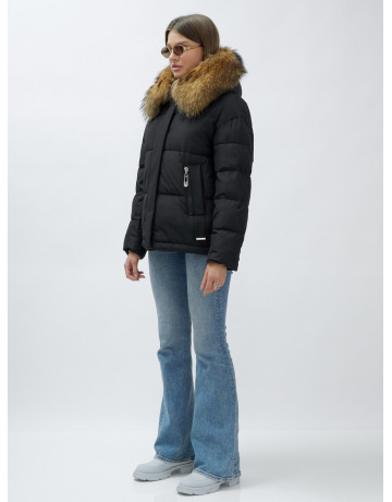 Женская короткая куртка премиум-класса с мехом.