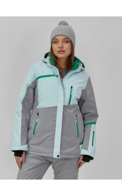 Женская горнолыжная куртка с комбинированным принтом: стиль и тепло на склоне