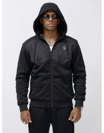 Мужской зимний спортивный костюм с начёсом, чёрный, для активного отдыха в Тюмени